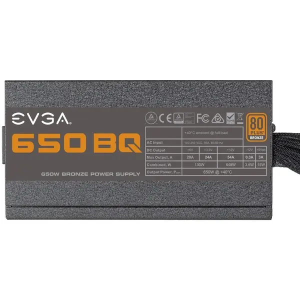 Sursa EVGA 110-BQ-0650-V2 PSU 650 BQ 80+ BRONZE 650W SemiModular