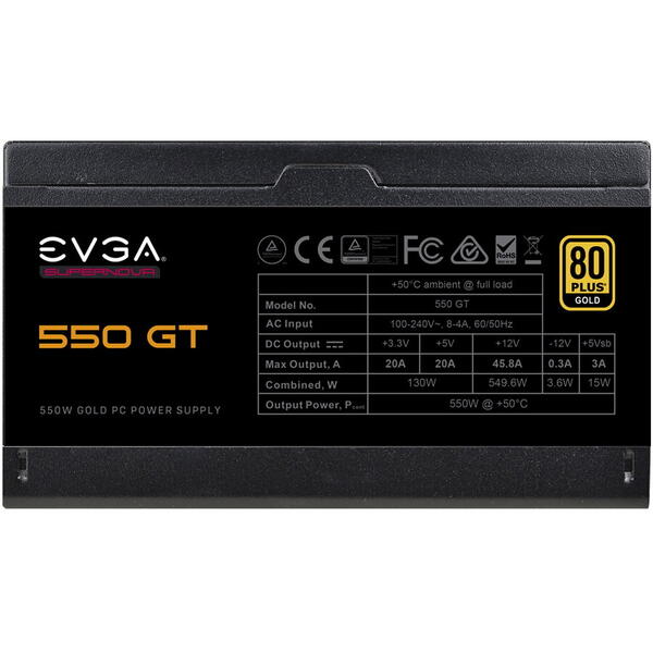 Sursa EVGA 220-GT-0550-Y2 PSU SuperNOVA 550 G3 80+GOLD FullMo
