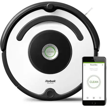 Aspirator ROOMBA 675 iRobot, Wi-Fi Connected, iRobot HOME, Argintiu/Negru