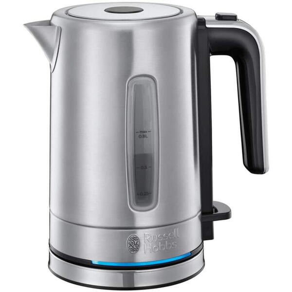 Fierbator Russell Hobbs Compact Home Brushed , 2200 W, 0.8 L, Design compact, Inox
