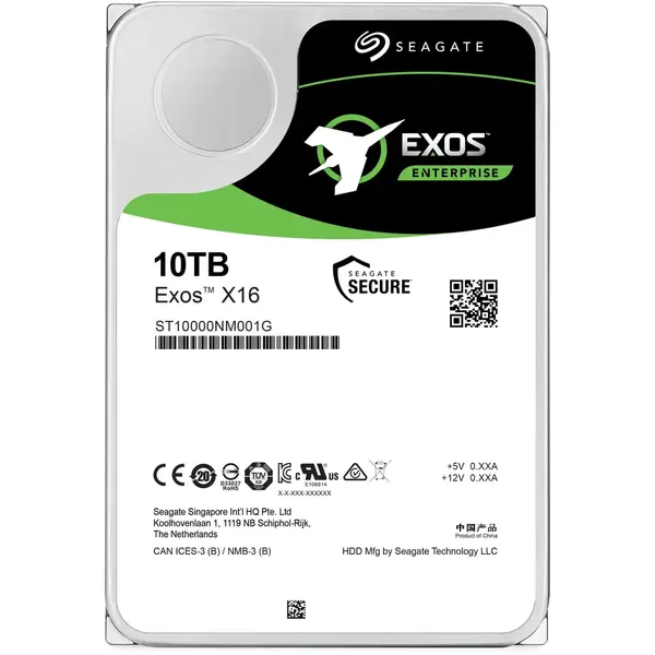 Hard Disk Seagate Exos X16 10TB, 256MB cache, SATA III, ST10000NM001G