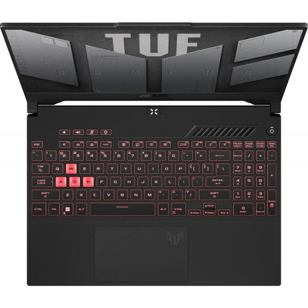Laptop Asus Gaming TUF A15 FA507RM, 15.6 inch, Full HD 300Hz, Procesor AMD Ryzen 7 6800H, 16GB DDR5, 1TB SSD, GeForce RTX 3060 6GB, No OS, Jaeger Gray
