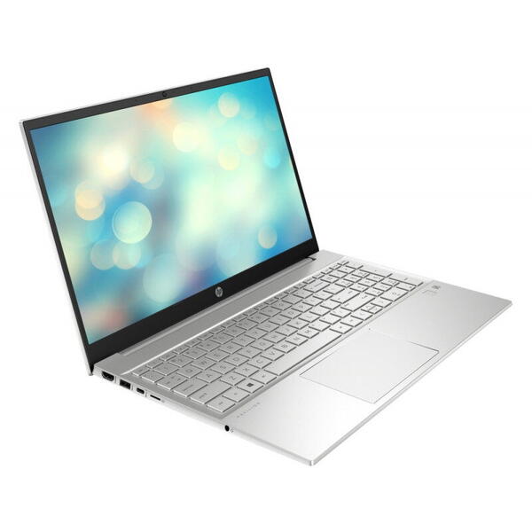 Laptop HP 5D4Q6EA, 15.6'' Pavilion 15-eg1001nq, FHD IPS, Procesor Intel Core i5-1155G7 (8M Cache, up to 4.50 GHz), 8GB DDR4, 256GB SSD, Intel Iris Xe, Win 11 Home, Silver