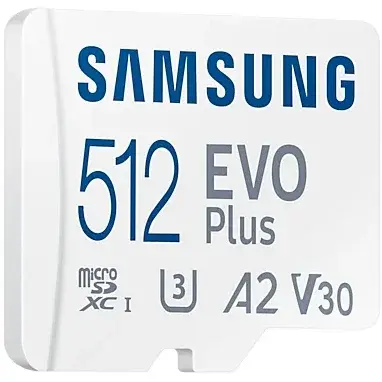 Card de memorie Samsung MB-MC512KA/EU,  Micro-SDXC,  EVO Plus (2021),  512GB, Clasa 10