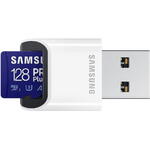 Card de memorie Samsung PRO Plus + Cititor USB carduri micro-SDXC, MB-MD128KB/WW, 128GB