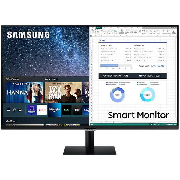 Monitor Samsung Smart LS32AM700PRXEN, 32 inch, UHD VA 8 ms, 60 Hz, USB-C, HDR