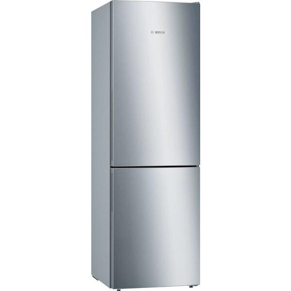 Combina frigorifica Bosch KGE36ALCA, 308 l, Low Frost, VitaFresh, Clasa C, H 186 cm, Argintiu