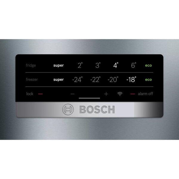 Combina frigorifica Bosch KGN49XLEA, 438 l, NoFrost, VitaFresh, Clasa E, H 203 cm, Argintiu