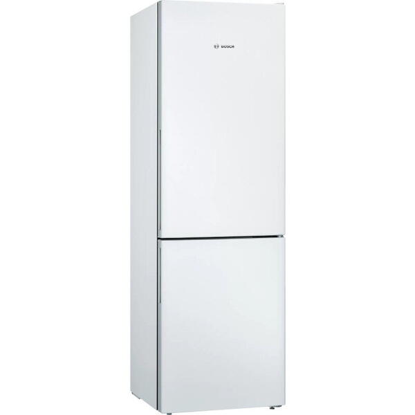 Combina frigorifica Bosch KGV39VLEAS, 343 l, Low Frost, VitaFresh, Clasa E, H 201 cm, Argintiu