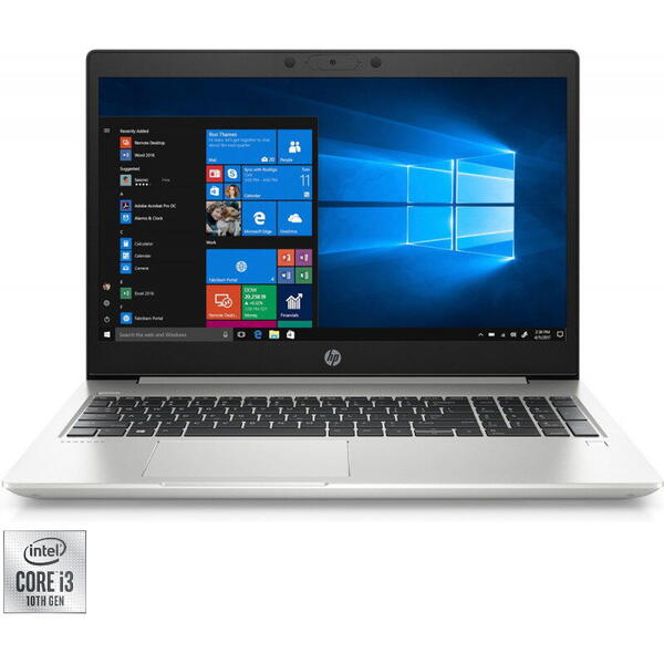 Laptop HP 6YY23AV#01, 15.6 inch ProBook 450 G7, FHD, Procesor Intel Core i3-10110U (4M Cache, up to 4.10 GHz), 8GB DDR4, 256GB SSD, GMA UHD, Win 10 Pro, Silver