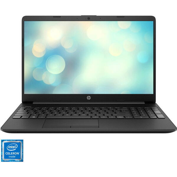 Laptop HP 2W1M9EA, 15.6 inch, 15-dw1032nq, FHD, Procesor Intel Celeron N4020 (4M Cache, up to 2.80 GHz), 4GB DDR4, 1TB HDD, GMA UHD 600, Free DOS, Black