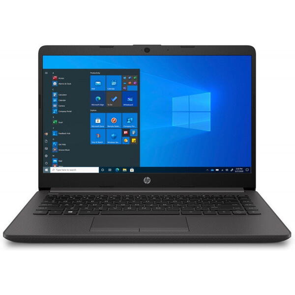 Laptop HP 2X7J3EA, 14 inch, 240 G8, FHD, Procesor Intel Core i5-1035G1 (6M Cache, up to 3.60 GHz), 8GB DDR4, 256GB SSD, GMA UHD, Win 10 Pro, Dark Ash Silver
