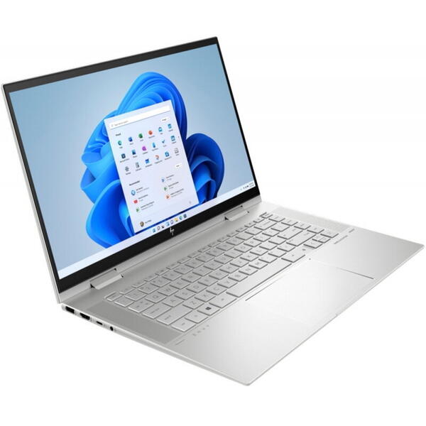 Laptop HP 5D5M8EA, 15.6 inch, ENVY x360 Convert 15-es1020nn, FHD IPS Touch, Procesor Intel Core i5-1155G7 (8M Cache, up to 4.50 GHz), 8GB DDR4, 512GB SSD, Intel Iris Xe, Win 11 Home, Silver
