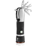  MediaShop Lanterna multifunctionala Panta Safe Guard 3579, 6 accesorii, Maner cauciucat, Incarcare USB, Negru-Argintiu