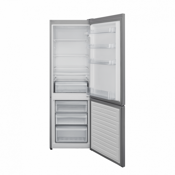 Combina frigorifica Heinner HC-V268SE++, 268 l, Clasa E, Lumina LED, Functie “Super congelare”, Usi reversibile, H 170 cm, Argintiu