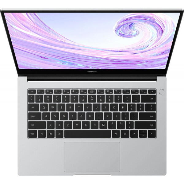 Laptop Huawei 53012TPN, 14inch, MateBook D 14, FHD IPS, Procesor Intel Core i5-1135G7 (8M Cache, up to 4.20 GHz), 8GB DDR4, 512GB SSD, Intel Iris Xe, Win 11 Home, Silver