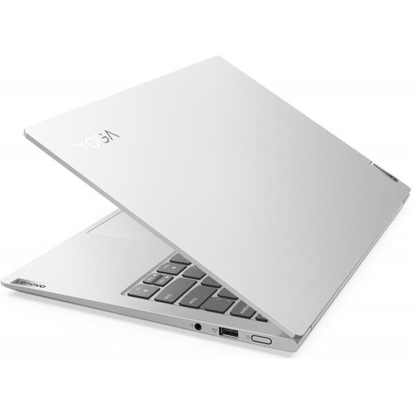 Laptop Lenovo 82N5006WRM, 14 inch, Yoga Slim 7 Pro 14ACH5 O, 2.8K OLED 90Hz, Procesor AMD Ryzen 7 5800H (16M Cache, up to 4.4 GHz), 16GB DDR4, 1TB SSD, Radeon, Win 11 Home, Light Silver
