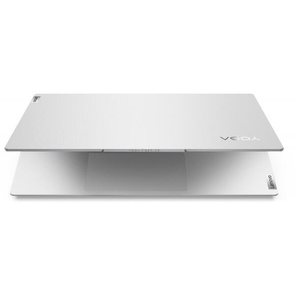 Laptop Lenovo 82N5006WRM, 14 inch, Yoga Slim 7 Pro 14ACH5 O, 2.8K OLED 90Hz, Procesor AMD Ryzen 7 5800H (16M Cache, up to 4.4 GHz), 16GB DDR4, 1TB SSD, Radeon, Win 11 Home, Light Silver