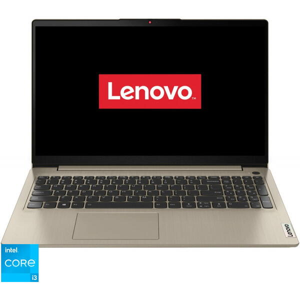 Laptop Lenovo 82H801F1RM, 15.6 inch, IdeaPad 3 15ITL6, FHD IPS, Procesor Intel Core i3-1115G4 (6M Cache, up to 4.10 GHz), 4GB DDR4, 256GB SSD, GMA UHD, No OS, Sand