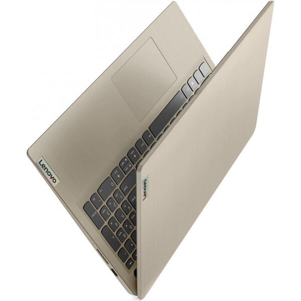 Laptop Lenovo 82H700LARM, 14 inch, IdeaPad 3 14ITL6, FHD IPS, Procesor Intel Core i5-1135G7 (8M Cache, up to 4.20 GHz), 8GB DDR4, 512GB SSD, Intel Iris Xe, No OS, Sand