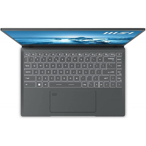 Laptop MSI 9S7-14C612-234, 14 inch, Prestige 14Evo A12M, FHD, Procesor Intel Core i5-1240P (12M Cache, up to 4.40 GHz), 16GB DDR4, 512GB SSD, Intel Iris Xe, Win 11 Home, Carbon Grey