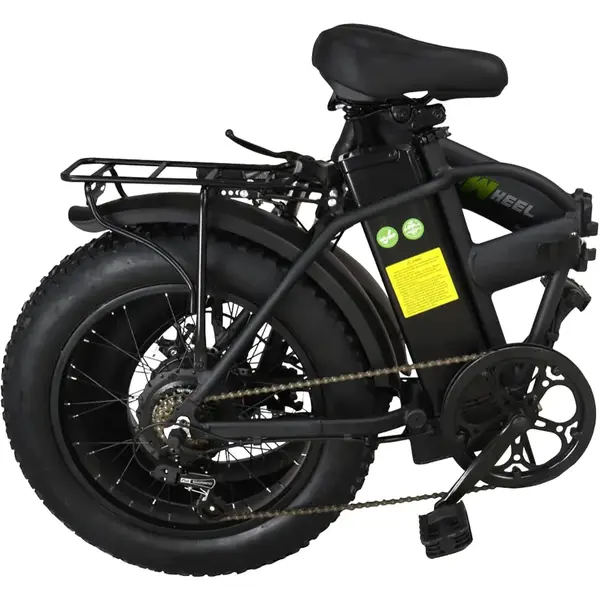 Bicicleta electrica Fat Bike FREEWHEEL ALL TERRAIN Roti 20 inch, Motor 250W, Autonomie 30-50 km, 48V, Acumulator 48V 10 Ah, Negru