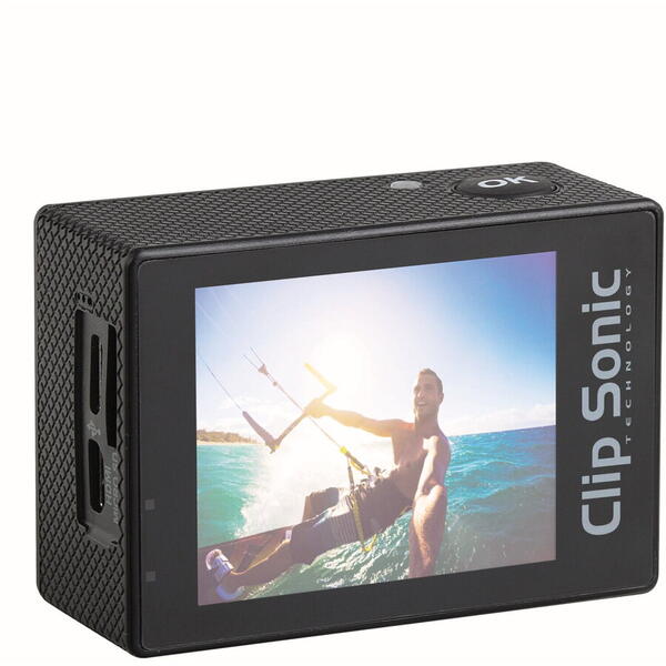 Camera video Clip Sonic X101PC, Wifi, 720p, Carcasa Waterproof, Supoprt de prindere pentru bicicleta, Negru