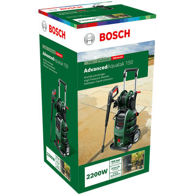 Aparat de curatat cu presiune Bosch Advanced Aquatak 150, 2200 W, 150 bar, 510 l/h debit apa, 5 m lungime cablu