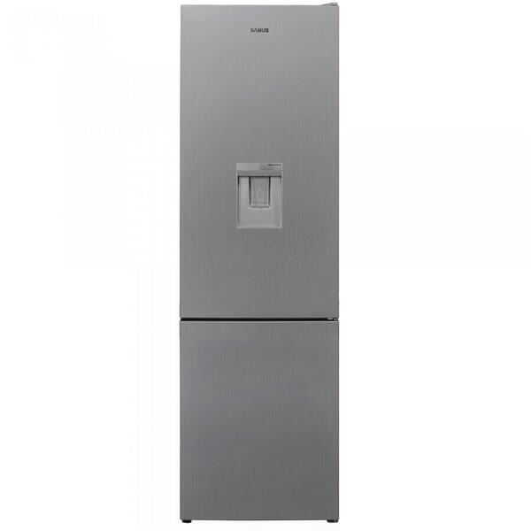 Combina frigorifica Samus SCS362D, 288 litri, dozator de apa, clasa energetic F, consum energetic: 280 kWh/an, Argintiu