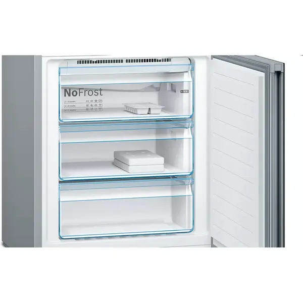 Combina frigorifica Bosch KGN49LBEA, 438 l, Clasa E, NoFrost, VitaFresh, H 203 cm, Sticla neagra