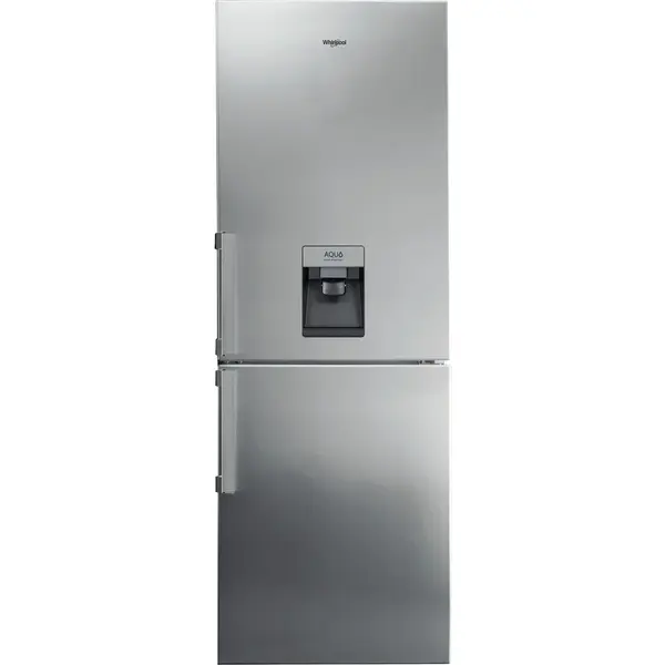 Combina frigorifica Whirlpool WB70I952XAQUA, 439 l, Total No Frost, 6th Sense, Active 0, Dozator de apa, Clasa E, H 195.5 cm, Inox anti-amprenta