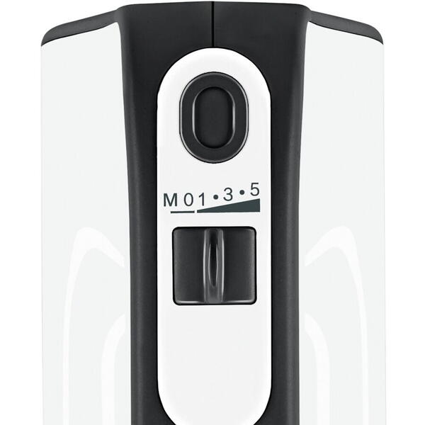 Mixer Bosch de mana, MFQ4020, 450 W, 5 viteze, Turbo, Fine Creamer, Negru-Alb