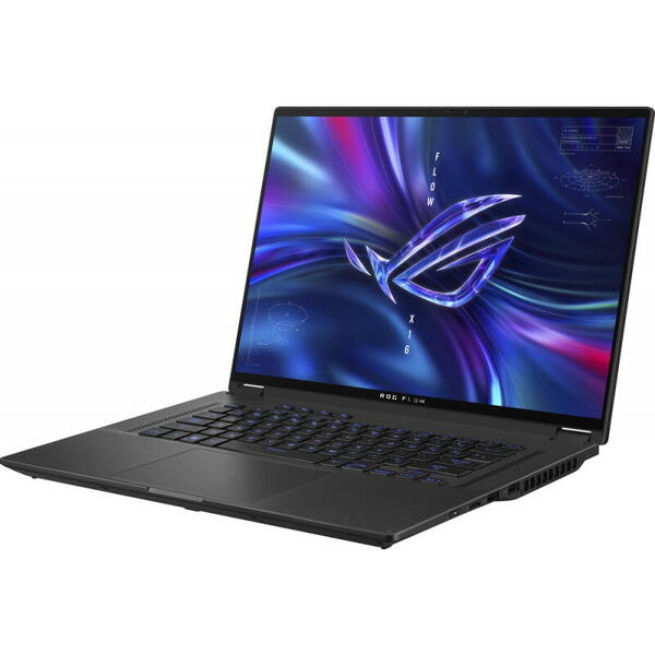 Laptop Asus Gaming 16 inch ROG Flow X16 GV601RW, QHD+ 165Hz Touch, Procesor AMD Ryzen 9 6900HS (16M Cache, up to 4.9 GHz), 32GB DDR5, 1TB SSD, GeForce RTX 3070 Ti 8GB, Win 11 Home, Eclipse Gray