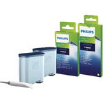  Philips Kit intretinere pentru espressor Philips CA6707/10, 2 filtre AquaClean si tub lubrifiere, 6 plicuri curatare lapte, 6 tablete indepartare ulei