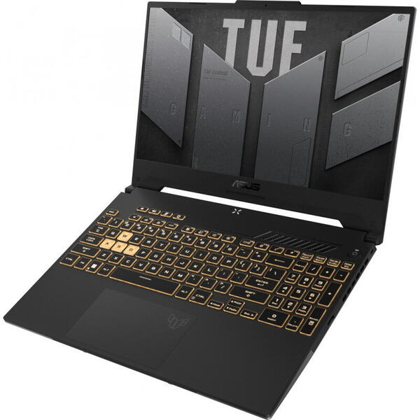 Laptop Asus Gaming 15.6 inch TUF F15 FX507ZM, FHD 144Hz, Procesor Intel Core i7-12700H (24M Cache, up to 4.70 GHz), 16GB DDR5, 1TB SSD, GeForce RTX 3060 6GB, No OS, Jaeger Gray
