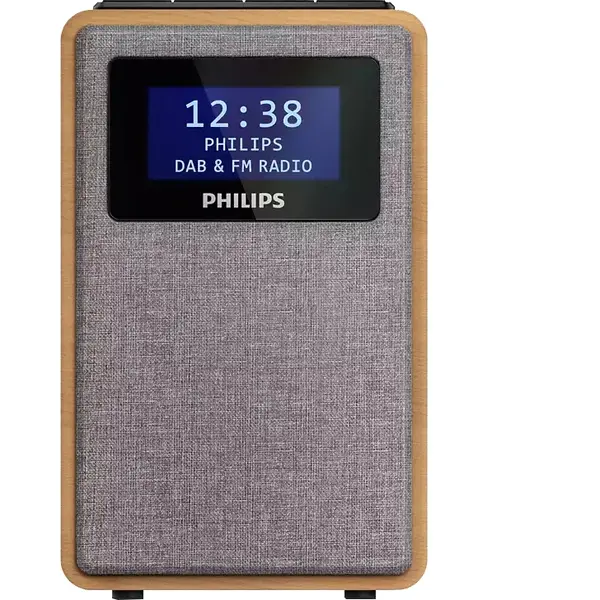 Radio portabil Philips TAR5005/10, DAB+, FM, Maro/Gri