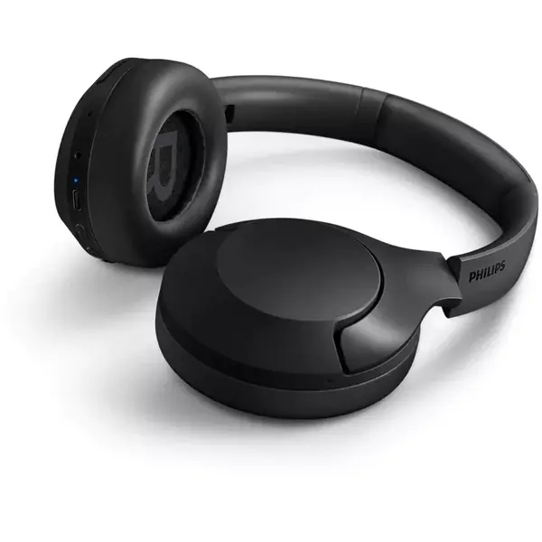 Casti Philips audio wireless TAH8506BK/00 supraauriculare, Hi-Res Audio, ANC, Bluetooth v.5, aplicatie mobila, redare 60 h, incarcare rapida, compatibil asistent vocal, negru