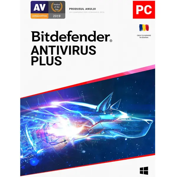 Antivirus BitDefender Antivirus Plus AV03ZZCSN1203BEN, 1 an, 3 dispozitive
