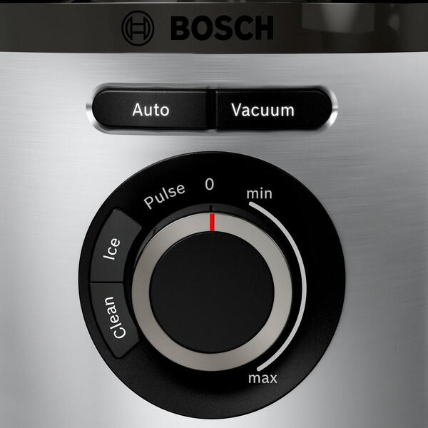 Blender vacuum Bosch MMBV625M, 1000 W, 37000 rpm, Cana Tritan 1.5 L, cutit cu 6 lame, Argintiu