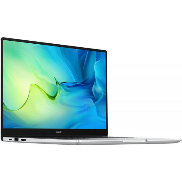 Laptop Huawei Ultrabook 15.6 inch MateBook D 15, FHD IPS, Procesor Intel Core i3-1115G4 (6M Cache, up to 4.10 GHz), 8GB DDR4, 256GB SSD, GMA UHD, Free DOS, Silver