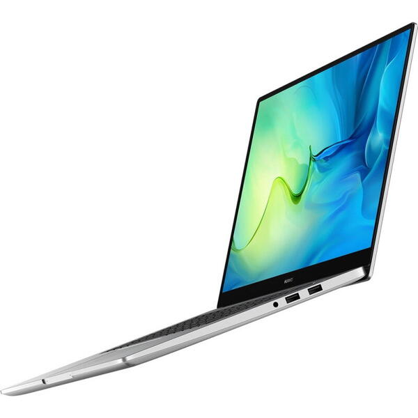 Laptop Huawei Ultrabook 15.6 inch MateBook D 15, FHD IPS, Procesor Intel Core i3-1115G4 (6M Cache, up to 4.10 GHz), 8GB DDR4, 256GB SSD, GMA UHD, Free DOS, Silver