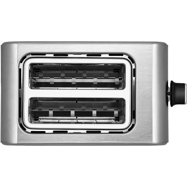 Toaster Amica Prajitor de paine TD 3021, 800 W, 2 feli, 7 nivele, pereti reci, Inox
