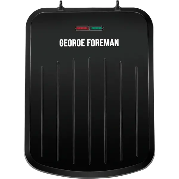 Gratar electric George Foreman 25800-56, 1500W, 2 portii, Tava de scurgere detasabila, Negru