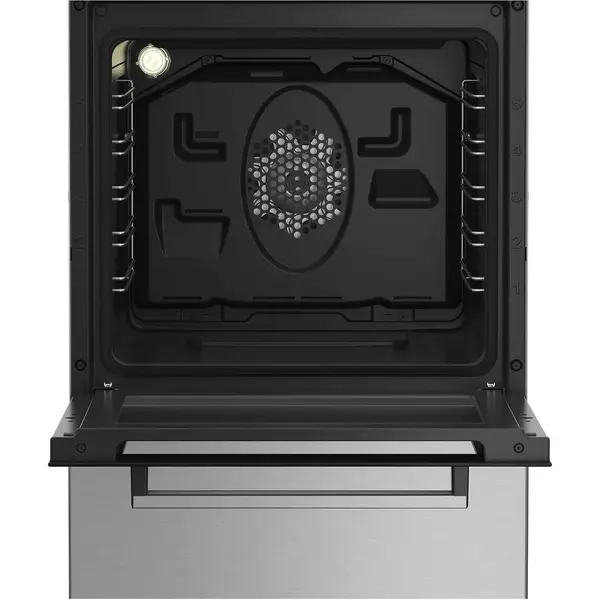 Aragaz Beko FSM52331TXDS, Mixt, 4 arzatoare, 3D cooking, Cuptor electric, High-Efficiency Gas Burner. Gatire asistata de abur, SteamShine Cleaning, 8 functii, 60 cm, Clasa A, Inox