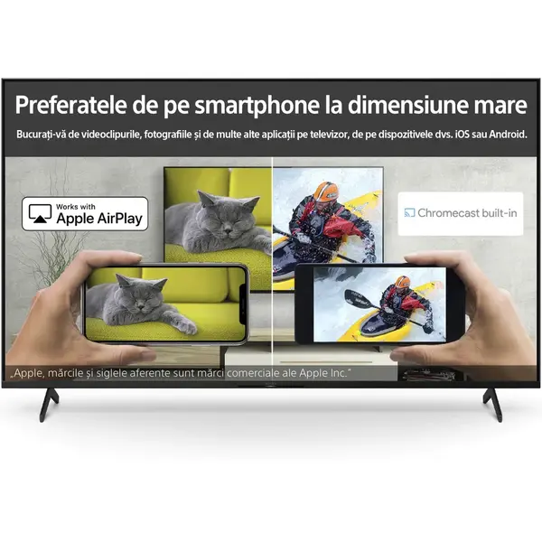 Televizor Sony LED 55X80K, 139 cm, Smart Google TV, 4K Ultra HD, Clasa G