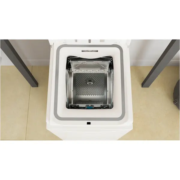 Masina de spalat rufe Whirlpool cu incarcare verticala TDLR6240SSEU/N, 6 kg, 1200 RPM, Clasa C, Tehnologia al-6lea Simt, Display digital, Alb