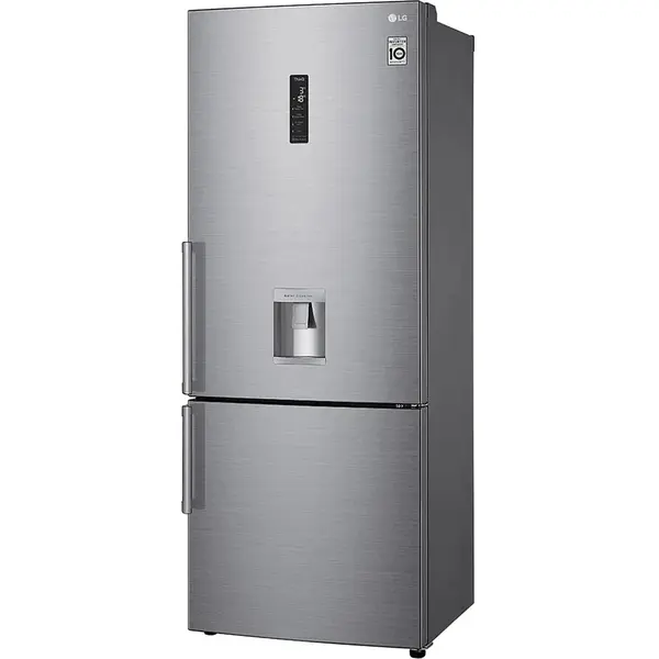 Combina frigorifica LG GBF567PZCMB, 461 l, No Frost, DoorCooling+, FreshBalancer, Dozator de apa, Compresor Smart Inverter, Clasa E, H 185 cm, Argintiu