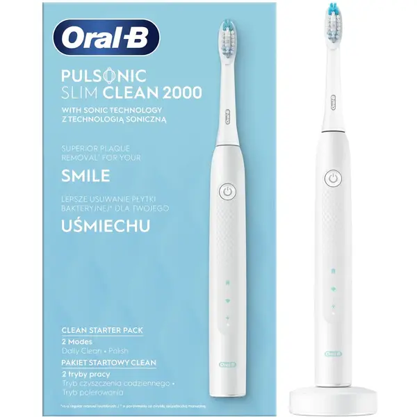 Periuta de dinti electrica Oral-B Pulsonic Slim Clean 2000, alb
