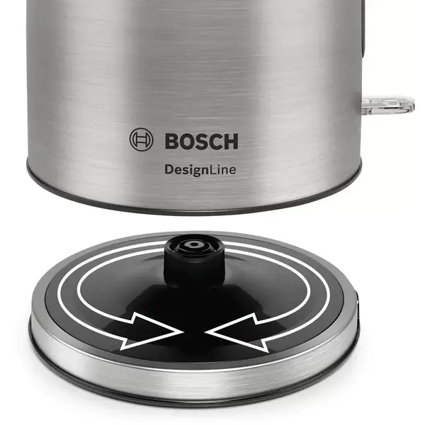 Fierbator apa Bosch DesignLine TWK5P480, 1.7l, 2400W, Argintiu/ negru