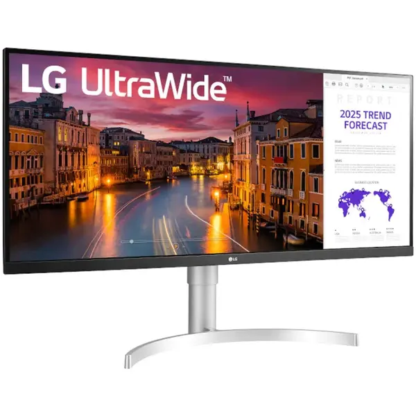 Monitor 34WN650-W, LED IPS LG 34", 2560x1080, DisplayPort, FreeSync, Vesa, Negru